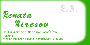 renata mircsov business card